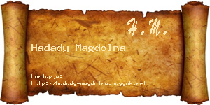 Hadady Magdolna névjegykártya
